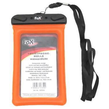 Smartphone Bag, waterproof, transparent, orange 30532K